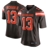 Odell Beckham Jr #13  Cleveland Browns Brown Game Jersey Hot 2019