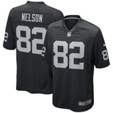 Jordy Nelson #82 Oakland Raiders Black Game Jersey