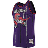 Tracy McGrady #1 Toronto Raptors Purple 1998-99 Hardwood Classics Mens Swingman Jersey