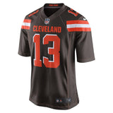 Odell Beckham Jr #13  Cleveland Browns Brown Game Jersey Hot 2019
