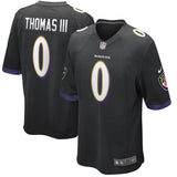 Earl Thomas #0 Baltimore Ravens Black Game Jersey Hot 2019