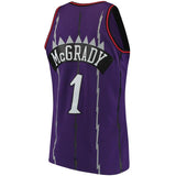 Tracy McGrady #1 Toronto Raptors Purple 1998-99 Hardwood Classics Mens Swingman Jersey