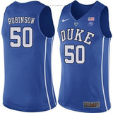 Justin Robinson #50 Duke Blue Devils Stitched Womens College Basketball Jersey