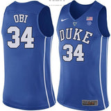Sean Obi  #34 Duke Blue Devils Stitched Womens College Basketball Jersey