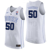 Justin Robinson #50 Duke Blue Devils Stitched Womens College Basketball Jersey