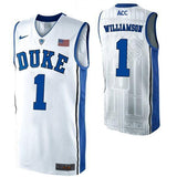 Zion Williamson #1 Duke Blue Devils Stitched Womens College Basketball Jersey