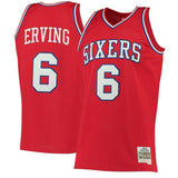 Julius Erving #6 Philadelphia 76ers 1982-83 Hardwood Classics Mens Swingman Jersey