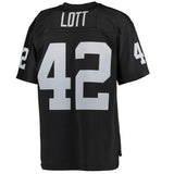 Ronnie Lott #42 Oakland Raiders Black 1991 Retired Player Replica Jersey