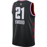 Joel Embiid #21 76ers White/Black 2019 NBA All-Star Game Finished Mens Swingman Jersey