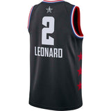 Kawhi Leonard #2  Black/White 2019 NBA All-Star Game Finished Mens Swingman Jersey