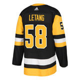 Kris Letang #58 Pittsburgh Penguins Black Authentic/White Away Player Jersey