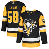 Kris Letang #58 Pittsburgh Penguins Black Authentic/White Away Player Jersey