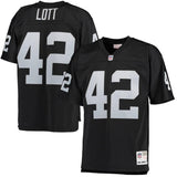 Ronnie Lott #42 Oakland Raiders Black 1991 Retired Player Replica Jersey