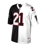 Deion Sanders #21 Atlanta Falcons Black/White Retired 1992 Player Split Replica Jersey
