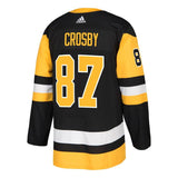 Sidney Crosby #87 Pittsburgh Penguins Black Authentic/White Away Player Jersey