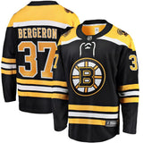 Patrice Bergeron #37 Boston Bruins Black Breakaway Player Jersey