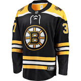Patrice Bergeron #37 Boston Bruins Black Breakaway Player Jersey