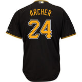 Chris Archer #24 Pittsburgh Pirates Black Alternate Official Cool Base Player Jersey
