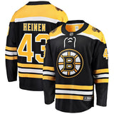 Danton Heinen #43 Boston Bruins Black Home Breakaway Player Jersey