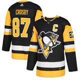 Sidney Crosby #87 Pittsburgh Penguins Black Authentic/White Away Player Jersey