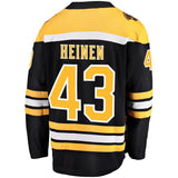 Danton Heinen #43 Boston Bruins Black Home Breakaway Player Jersey