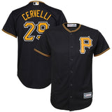 Francisco Cervelli #29 Pittsburgh Pirates Youth Black Alternate Replica Player Jersey