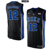 Javin DeLaurier #12 Duke Blue Devils Stitched Youth College Basketball Jersey