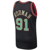 Dennis Rodman #91 Chicago Bulls Black 1997-98 Hardwood Classics Christmas Swingman Jersey