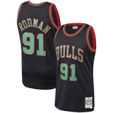 Dennis Rodman #91 Chicago Bulls Black 1997-98 Hardwood Classics Christmas Swingman Jersey