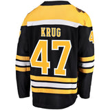 Torey Krug #47 Boston Bruins Black Home Breakaway Player Jersey