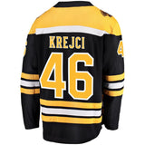 David Krejci #46 Boston Bruins Black Home Breakaway Player Jersey