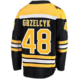 Matt Grzelcyk #48 Boston Bruins Black Home Breakaway Player Jersey