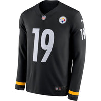 JuJu Smith-Schuster Pittsburgh Steelers Black Therma Long Sleeve Jersey