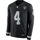 Derek Carr Oakland Raiders Black Therma Long Sleeve Jersey