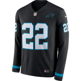 Christian McCaffrey Carolina Panthers Black Therma Long Sleeve Jersey