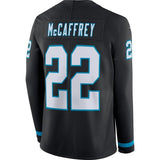 Christian McCaffrey Carolina Panthers Black Therma Long Sleeve Jersey