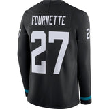 Leonard Fournette Jacksonville Jaguars Black Therma Long Sleeve Jersey