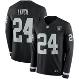 Marshawn Lynch Oakland Raiders Black Therma Long Sleeve Jersey
