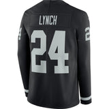 Marshawn Lynch Oakland Raiders Black Therma Long Sleeve Jersey