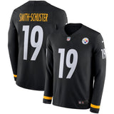 JuJu Smith-Schuster Pittsburgh Steelers Black Therma Long Sleeve Jersey