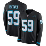 Luke Kuechly Carolina Panthers Black Therma Long Sleeve Jersey