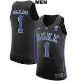 Zion Williamson #1 Duke Blue Devils Stitched Mens College Basketball Jersey