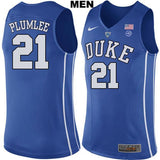 Miles Plumlee #21 Duke Blue Devils Stitched Mens College Basketball Jersey