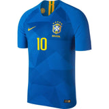 Neymar Santos #10 Brazil National Team Blue 2018 Away Replica Stadium Player Jersey