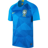 Brazil National Team Blue 2018 Away Replica Stadium Blank Jersey