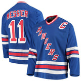 Mark Messier #11 New York Rangers Blue Heroes of Hockey Throwback Jersey