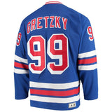 Wayne Gretzky #99 New York Rangers Blue Heroes of Hockey Throwback Jersey