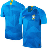 Brazil National Team Blue 2018 Away Replica Stadium Blank Jersey