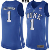 Zion Williamson #1 Duke Blue Devils Stitched Mens College Basketball Jersey