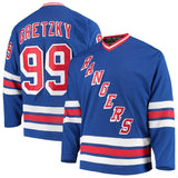 Wayne Gretzky #99 New York Rangers Blue Heroes of Hockey Throwback Jersey